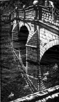 P395 Clare Bridge greetings card